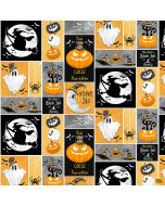 Olde Salem's Black Hat Society: Patchwork Glow -- Henry Glass Fabrics 320g-39 Multi