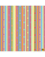 Bug Bug Bug: Caterpillar Stripe - Henry Glass Fabrics 3258-11 multi