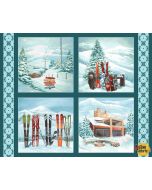 Slopeside: Ski Blocks (approx 1 yard panel) -- Blank Quilting 3295-11