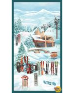 Slopeside: Ski Panel Lt Blue (2/3 yard) -- Blank Quilting 3300p-11