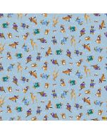 Flurry Friends: Forest Critters Allover -- Henry Glass Fabrics 355-11 blue