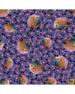 Night Garden: Hedgehogs - Blank Quilting 3551-55 purple