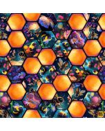 Night Garden: Bees - Blank Quilting 3552-44 yellow