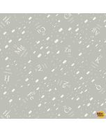 Science lab: Molecular Formulas -- Blank Quilting 3838-90 lt gray