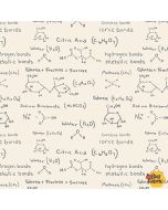 Science lab: Molecular Formulas -- Blank Quilting 3847-41 ivory