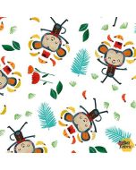 Zoo Crew: Monkeys White - Blank Quilting 3863-01