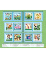 Zoo Crew: Book Panel Sage (1 yard) - Blank Quilting 3871-66