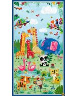 Zoo Crew: Animal Panel Sage (2/3 yard) - Blank Quilting 3872p-66