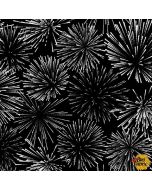 Let's Glow Crazy: Starbursts Fireworks (Glow in the Dark) - Blank Quilting 3949g-99 black