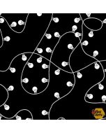 Let's Glow Crazy: Lightbulbs  (Glow in the Dark) - Blank Quilting 3953g-99 black
