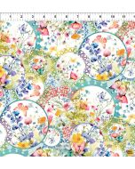 Butterfly Fantasy: Flower Collage Circles - In The Beginning Fabric 3bf1 