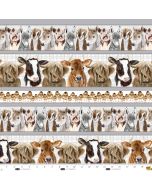 Little Seedlings Farm: Animal Border - Blank Quilting 4387-01 white