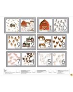 Little Seedlings Farm: Farm Animal Book Panel (1 yard) - Blank Quilting 4390p-01 white