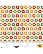 Let's Get Building: Nuts Ivory - Blank Quilting 4398-41 ivory
