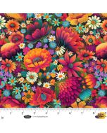 Luminous Haven: Dense Floral Multi - Blank Quilting 4455-33 multi