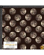 Ink & Myth: Dragon Medallion Black - STOF Fabrics 4504-166