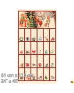 Vintage Christmas: Advent Calendar Panel (2/3 yard) - Stof Fabrics 4504p-172 cream - presale July