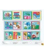 Noah and Friends: Soft Book Panel (1 yard) --Blank Quilting 4587bp-01 white