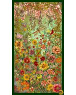 Enchanted Canopy: Garden Panel (2/3 yard) - Blank Quilting 4614p-60 lt teal