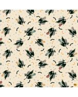 Witchy Wicked by Rose Halsey: Witches Flying on Broomsticks - Blank Quilting 4864-41 cream 