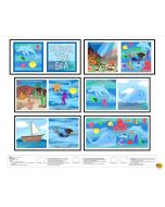 Little Library: Under the Sea Cloth Book Panel (1 yard) - Blank Quilting 4899bp-01 multi - presale July
