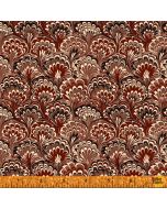 Well Read: Marble Paper Mahogany -- Windham Fabrics 52871-9 - 1 yard 25" remaining