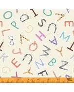 A is for Animals: ABC's Alphabet Cream -- Windham Fabrics 52977-2