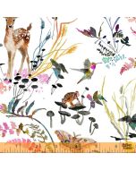 Deep Forest: Fawn White -- Windham Fabrics 52990d-2