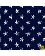 To The Rescue: Stars Navy -- Henry Glass Fabrics 535-78 navy
