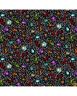 I'm Buggin' Out: Tossed Bugs on Skin Black (Glow in the Dark) -- Studio E 5761g-99