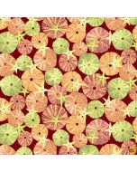 Deep Blue Sea: Urchins Red -- Studio E Fabrics 5787-88 red