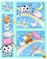 Wee Ones: Over The Rainbow Panel (1 yard) -- Oasis Fabrics 59-8491 - 1 remaining with mark on back