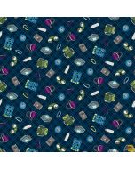 Silent Sports: Outdoor Accessories -- Studio E Fabrics 5983-77 dark blue
