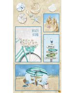 Beach Bound: Beach Panel (2/3 yard) -- Henry Glass Fabrics 610p-41 multi
