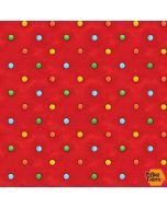Alpha-Babies: Small Dot Red - Henry Glass Fabrics 618-88 red - 2 yards 12" remaining