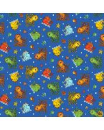 Alpha-Babies: Tossed Octopus - Henry Glass Fabrics 620-77 royal