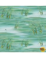 Along the Valley: Water Texture -- Studio E Fabrics 6447-11 blue - 2 yards 7" remaining