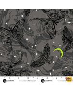 Phantasm: Mystic Moths Raven -- Andover Fabrics A-1516-c