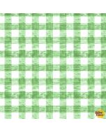 The Very Hungry Caterpillar Picnic: Green Gingham - Andover Fabrics A-180-g
