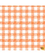 The Very Hungry Caterpillar Picnic: Orange Gingham - Andover Fabrics A-180-o
