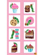 Eric Carle: Bake Shop Panel Pink (2/3 yard) -- Andover Fabrics a-757-e