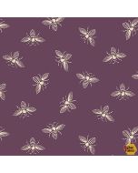 French Bee: Ripe Plum Bees -- Andover Fabrics a-9084-p2