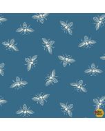 French Bee: Ocean Bees -- Andover Fabrics a-9084-t3 - 2 yards 11" remaining