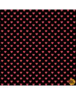 Hearts: Red/Black Hearts - Andover Fabrics A-9149-KR