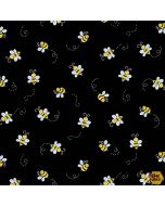 Bumble Bee: Black -- Andover Fabrics a-9715-k