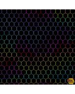 Chicken Wire: Rainbow Black -- Andover a-9728-k