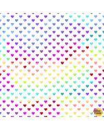 Hearts: Multi Hearts White - Andover Fabrics A-9793-L