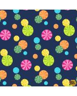 Eric Carle In the Garden The Very Hungry Caterpillar: Parasol Party Night -- Andover Fabrics a-9834-b