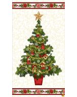 'Tis The Season: Christmas Tree Panel Cream (2/3 yard) - Studio E Fabrics 7688p-44 