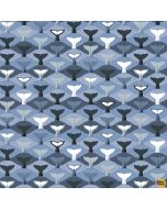 Polar Plungers: Whale of a Tail - Studio E Fabrics 7888-17 blue